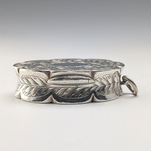 1881 British antique sterling silver vinaigrette 21g Hilliard & Thomason